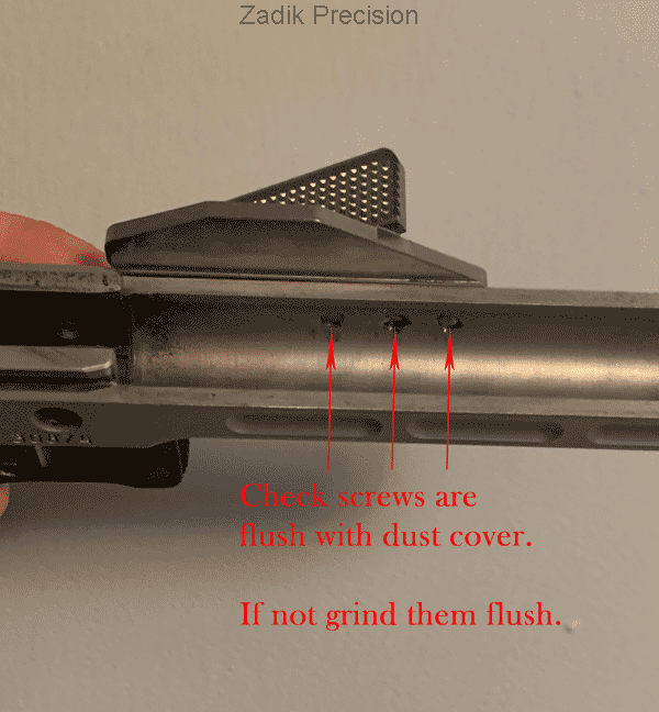 Check screws inside dust cover.